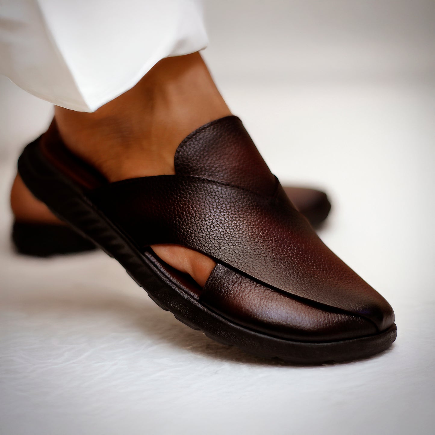 SP-7 | Medicated Leather Mule – Brown