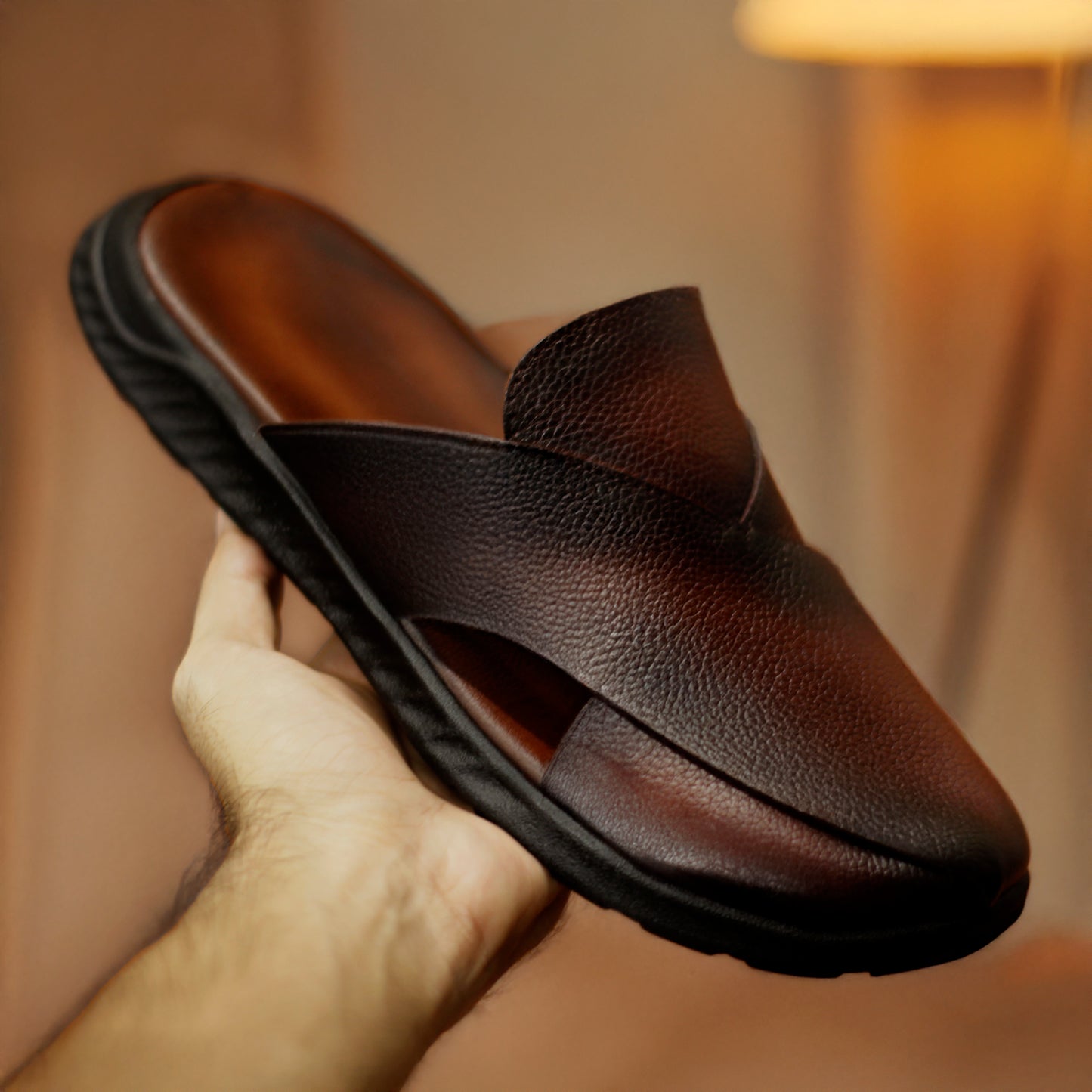 SP-7 | Medicated Leather Mule – Brown