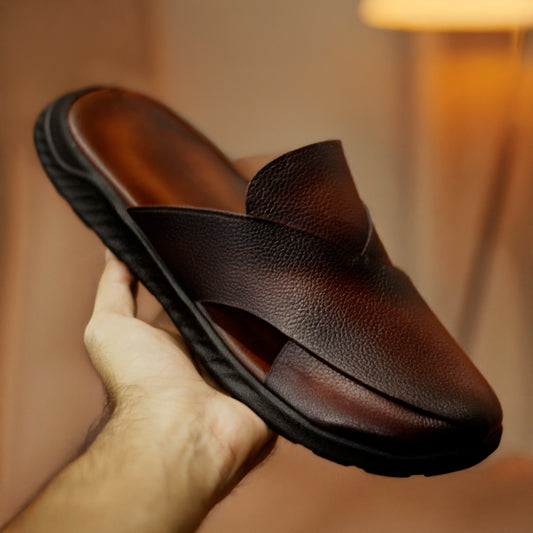 SP-7 | Medicated Leather Mule – Brown