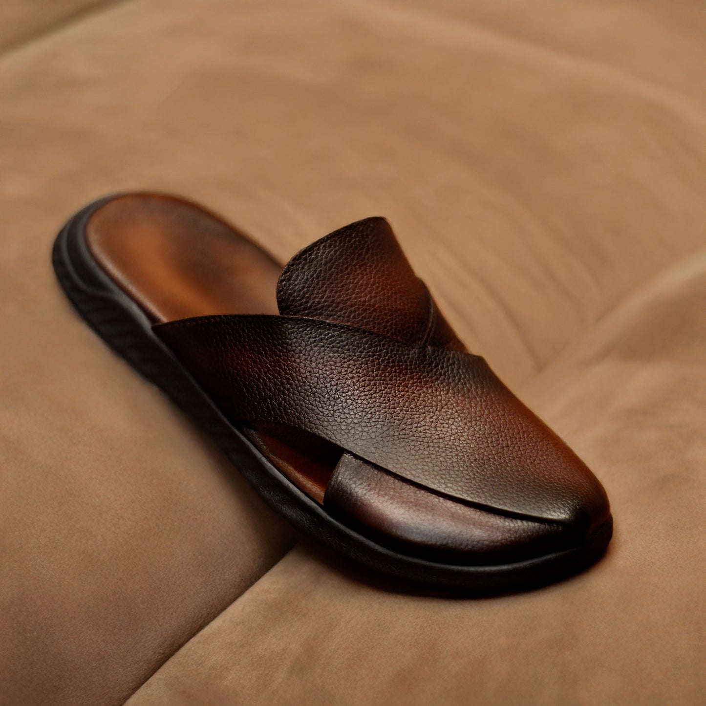 SP-7 | Medicated Leather Mule – Brown